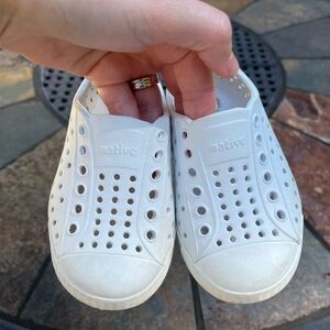 White Toddler Native Shoes